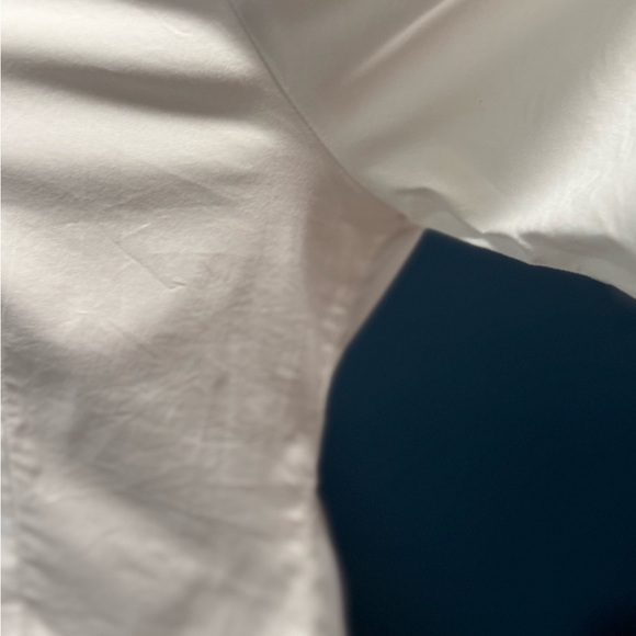 Finley Shoulder-less White Button-Up Women's Tunic Top M - Picture 6 of 8